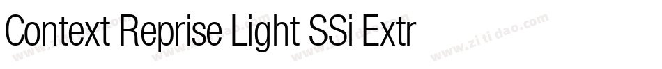 Context Reprise Light SSi Extra Light字体转换